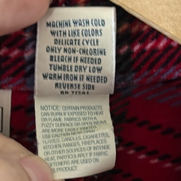 L.LBEAN Women's Vintage Preppy Scotch Plaid Velvet Shirt Tartan Size XLarge - Picture 9 of 9